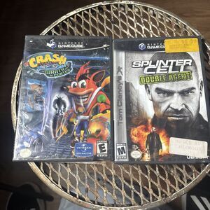 Crash Bandicoot And Splinter Cell: Double Agent Nintendo GameCube Lot See Pics